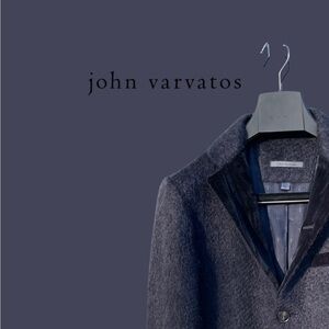 John Varvatos Navy Top Coat